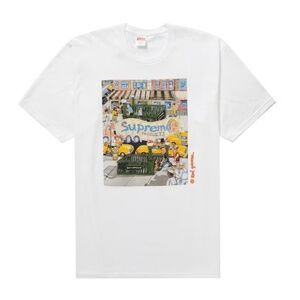 Supreme Manhattan Tee - White Medium - Authentic